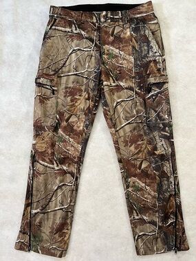 LL Bean AP HD Camo Side Zippers Water-Resistant Heavy Hunting Pants Size 34x33